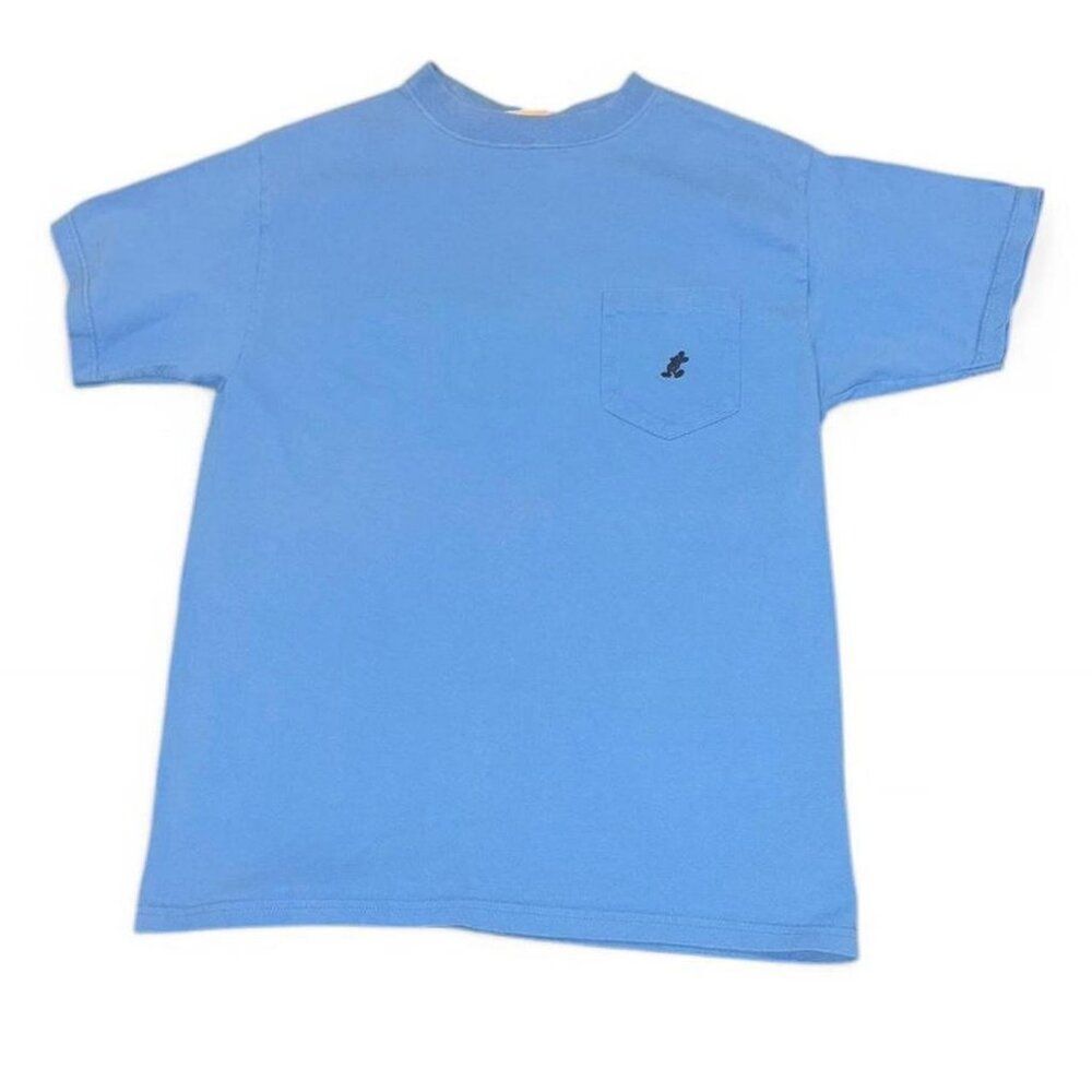 Y2K Blue Walt Disney World Mickey Mouse Pocket T-Shirt Men’s Medium